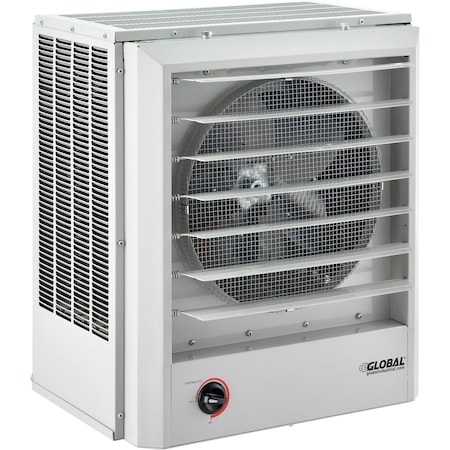 Global Industrial Fan Forced Downflow Heater Unit, Vertical or Horizontal, 3 Phase, 480V, 20kW, 21-7/16 in H, 19 in W 246727